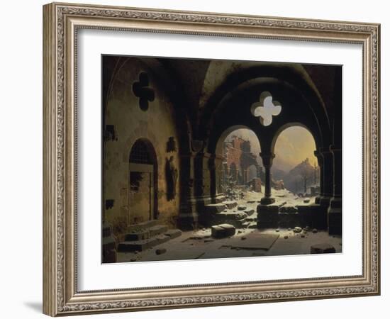 View from a Monastery in Ruins, 1846-Carl Friedrich Heinrich Werner-Framed Premium Giclee Print