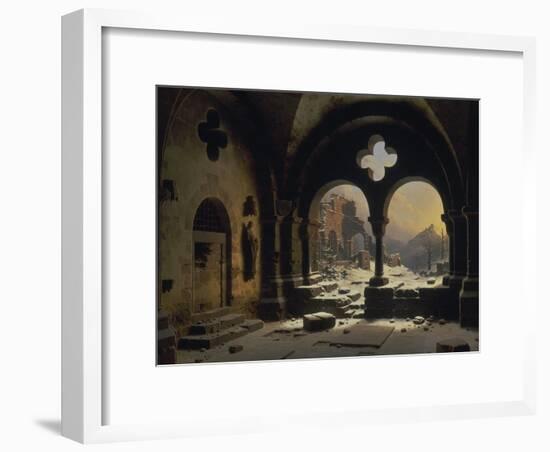 View from a Monastery in Ruins, 1846-Carl Friedrich Heinrich Werner-Framed Premium Giclee Print