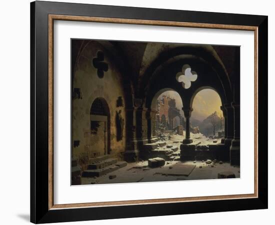 View from a Monastery in Ruins, 1846-Carl Friedrich Heinrich Werner-Framed Premium Giclee Print