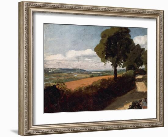View from a Road Leading to East Bergholt-John Constable-Framed Giclee Print