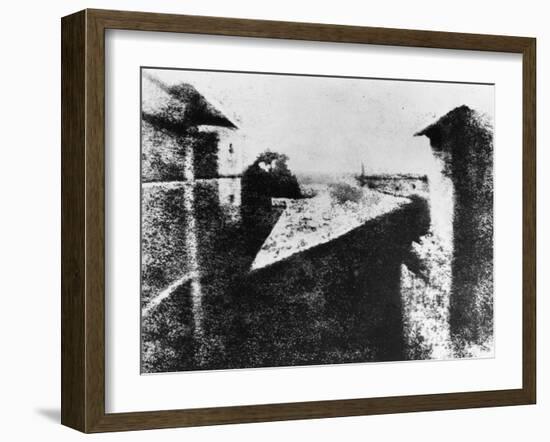 View from a Window at Le Gras, Saint-Loup-De-Varennes, 1827-Joseph Nicephore Niepce-Framed Photographic Print