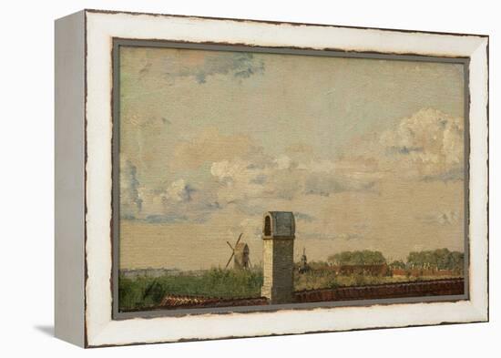 View from a Window in Toldbodvej Looking Towards the Citadel in Copenhagen, C.1833-Christen Schiellerup K?bke-Framed Premier Image Canvas