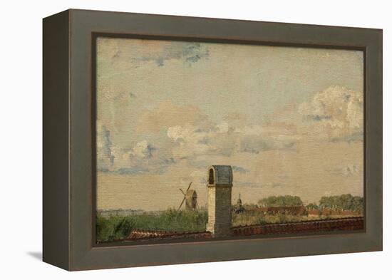 View from a Window in Toldbodvej Looking Towards the Citadel in Copenhagen, C.1833-Christen Schiellerup K?bke-Framed Premier Image Canvas