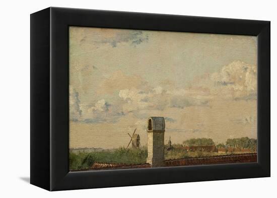 View from a Window in Toldbodvej Looking Towards the Citadel in Copenhagen, C.1833-Christen Schiellerup K?bke-Framed Premier Image Canvas