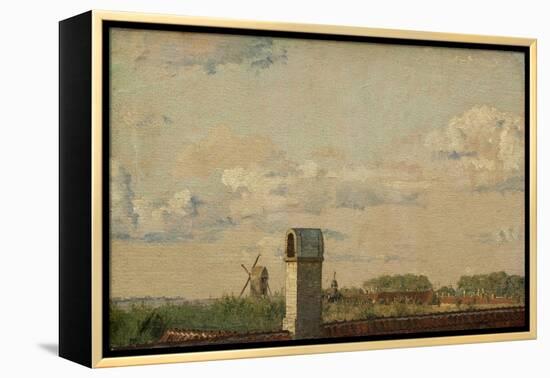 View from a Window in Toldbodvej Looking Towards the Citadel in Copenhagen, C.1833-Christen Schiellerup K?bke-Framed Premier Image Canvas