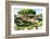 View from above of Decumanus (Main road), Ostia Antica archaeological site, Ostia, Rome province-Nico Tondini-Framed Photographic Print