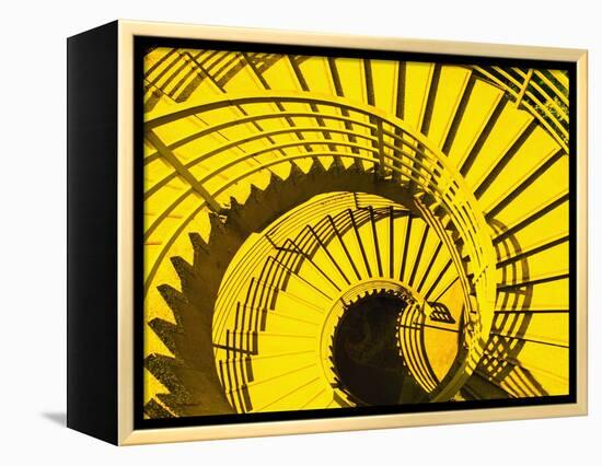 View from Above of Spiral Staircase-Reed Kaestner-Framed Premier Image Canvas