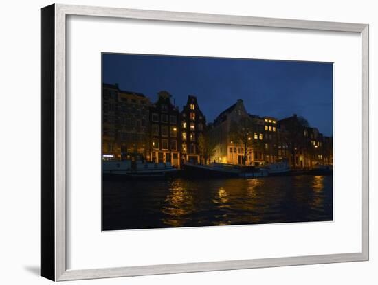 View from Amsterdam Canal at Night-Anna Miller-Framed Photographic Print