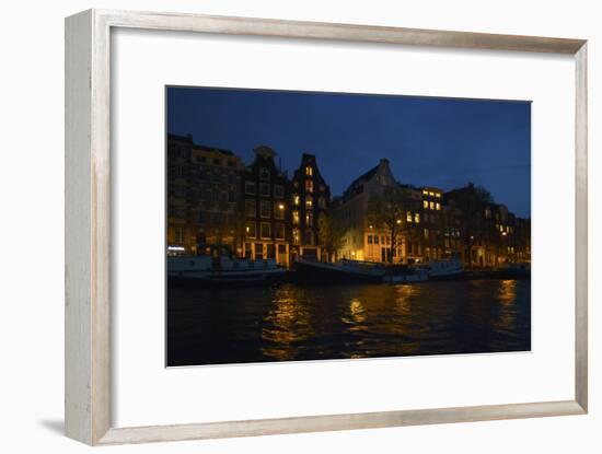 View from Amsterdam Canal at Night-Anna Miller-Framed Photographic Print