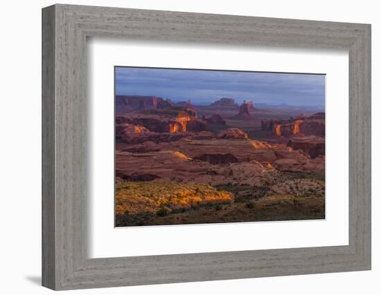 View from Atop Hunt's Mesa in Monument Valley Tribal Park of the Navajo Nation, Arizona and Utah-Jerry Ginsberg-Framed Photographic Print