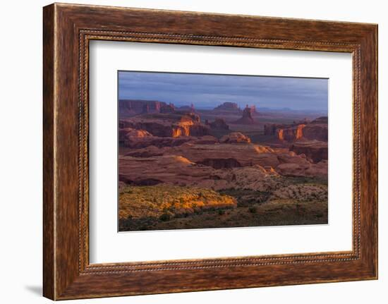 View from Atop Hunt's Mesa in Monument Valley Tribal Park of the Navajo Nation, Arizona and Utah-Jerry Ginsberg-Framed Photographic Print