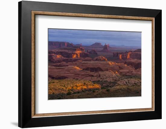 View from Atop Hunt's Mesa in Monument Valley Tribal Park of the Navajo Nation, Arizona and Utah-Jerry Ginsberg-Framed Photographic Print