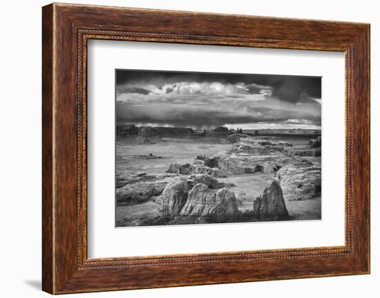 View from Atop Hunt's Mesa in Monument Valley Tribal Park of the Navajo Nation, Az-Jerry Ginsberg-Framed Photographic Print