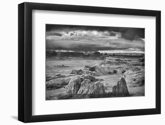 View from Atop Hunt's Mesa in Monument Valley Tribal Park of the Navajo Nation, Az-Jerry Ginsberg-Framed Photographic Print