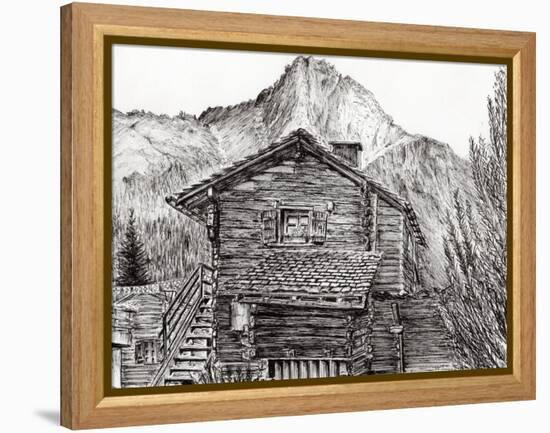 View from B&B Zinal, Switzerland, 2011-Vincent Alexander Booth-Framed Premier Image Canvas