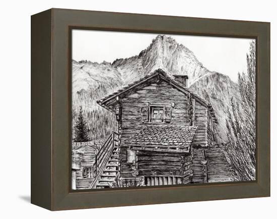 View from B&B Zinal, Switzerland, 2011-Vincent Alexander Booth-Framed Premier Image Canvas