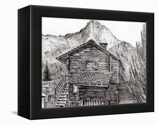 View from B&B Zinal, Switzerland, 2011-Vincent Alexander Booth-Framed Premier Image Canvas