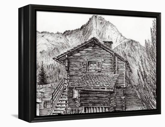 View from B&B Zinal, Switzerland, 2011-Vincent Alexander Booth-Framed Premier Image Canvas