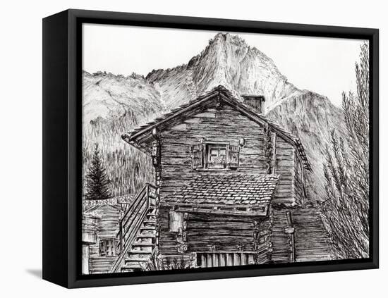 View from B&B Zinal, Switzerland, 2011-Vincent Alexander Booth-Framed Premier Image Canvas