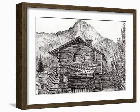 View from B&B Zinal, Switzerland, 2011-Vincent Alexander Booth-Framed Giclee Print