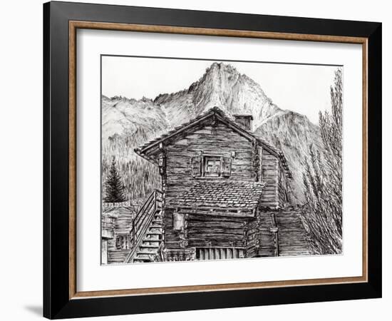 View from B&B Zinal, Switzerland, 2011-Vincent Alexander Booth-Framed Giclee Print