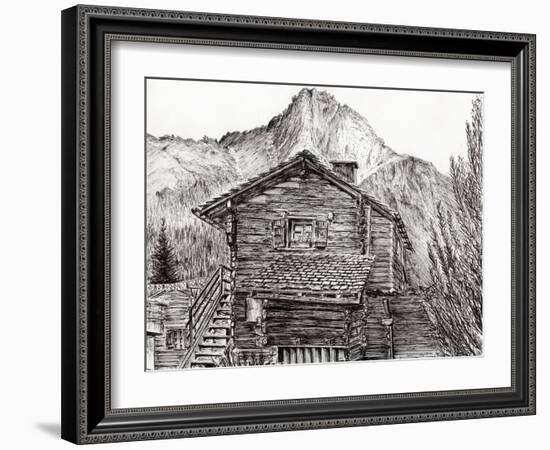 View from B&B Zinal, Switzerland, 2011-Vincent Alexander Booth-Framed Giclee Print