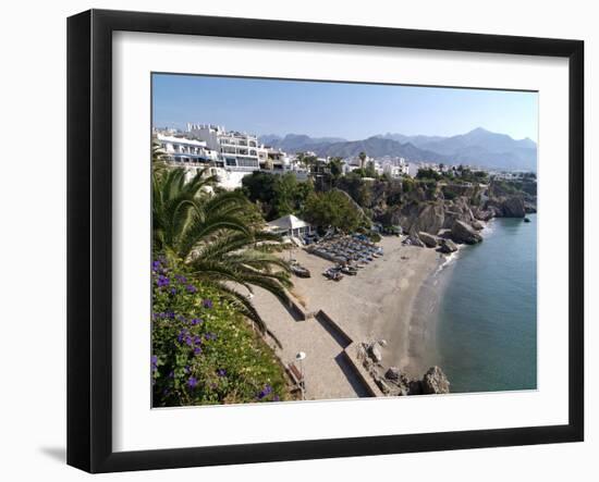 View from Balcon De Europa of Nerja, Andalusia, Spain, Europe-Hans Peter Merten-Framed Photographic Print