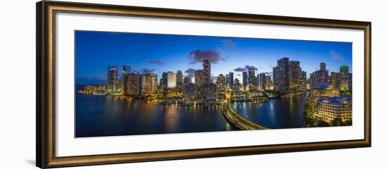 View from Brickell Key, a Small Island Covered in Apartment Towers, Towards the Miami Skyline-Gavin Hellier-Framed Photographic Print