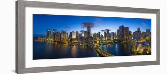 View from Brickell Key, a Small Island Covered in Apartment Towers, Towards the Miami Skyline-Gavin Hellier-Framed Photographic Print