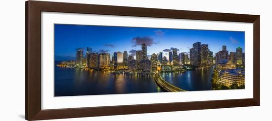 View from Brickell Key, a Small Island Covered in Apartment Towers, Towards the Miami Skyline-Gavin Hellier-Framed Photographic Print