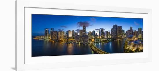 View from Brickell Key, a Small Island Covered in Apartment Towers, Towards the Miami Skyline-Gavin Hellier-Framed Photographic Print