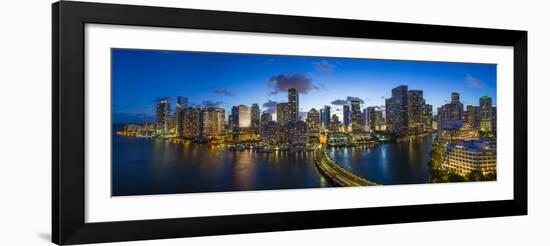 View from Brickell Key, a Small Island Covered in Apartment Towers, Towards the Miami Skyline-Gavin Hellier-Framed Photographic Print