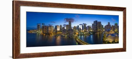 View from Brickell Key, a Small Island Covered in Apartment Towers, Towards the Miami Skyline-Gavin Hellier-Framed Photographic Print