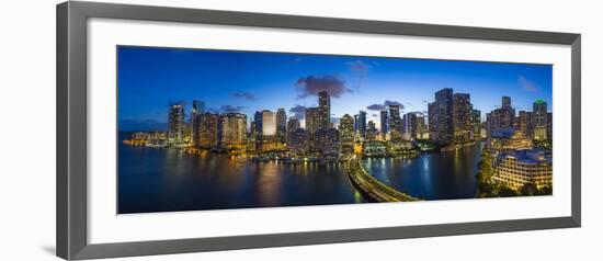 View from Brickell Key, a Small Island Covered in Apartment Towers, Towards the Miami Skyline-Gavin Hellier-Framed Photographic Print