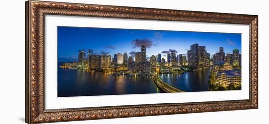 View from Brickell Key, a Small Island Covered in Apartment Towers, Towards the Miami Skyline-Gavin Hellier-Framed Photographic Print