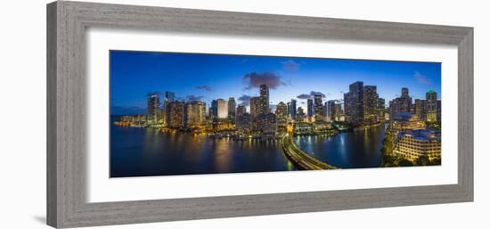 View from Brickell Key, a Small Island Covered in Apartment Towers, Towards the Miami Skyline-Gavin Hellier-Framed Photographic Print