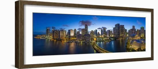 View from Brickell Key, a Small Island Covered in Apartment Towers, Towards the Miami Skyline-Gavin Hellier-Framed Photographic Print