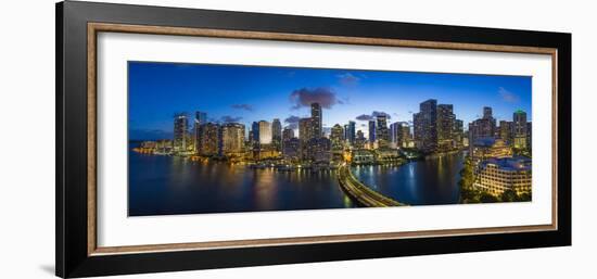 View from Brickell Key, a Small Island Covered in Apartment Towers, Towards the Miami Skyline-Gavin Hellier-Framed Photographic Print