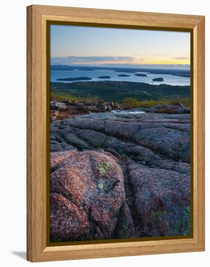 View from Cadillac Mountain, Acadia National Park, Mount Desert Island, Maine, New England, USA-Alan Copson-Framed Premier Image Canvas