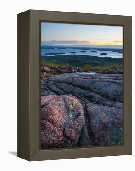 View from Cadillac Mountain, Acadia National Park, Mount Desert Island, Maine, New England, USA-Alan Copson-Framed Premier Image Canvas