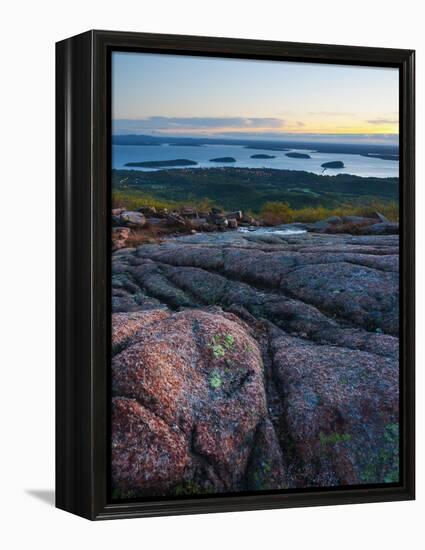 View from Cadillac Mountain, Acadia National Park, Mount Desert Island, Maine, New England, USA-Alan Copson-Framed Premier Image Canvas