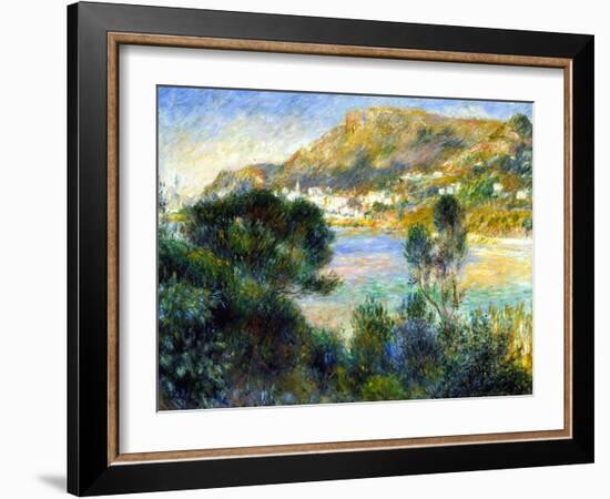 View From Cap Martin of Monte Carlo, c.1884-Pierre-Auguste Renoir-Framed Giclee Print