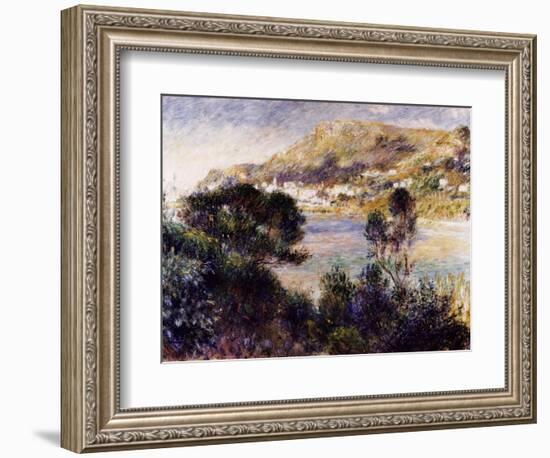 View from Cap Martin of Monte Carlo-Pierre-Auguste Renoir-Framed Giclee Print