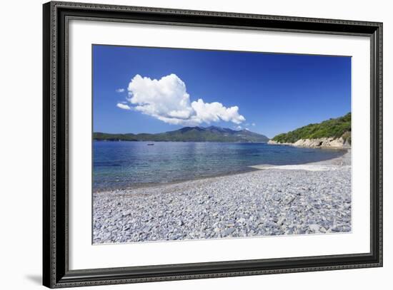 View from Capo Enfola Cape to Monte Capanne Mountains-Markus Lange-Framed Photographic Print