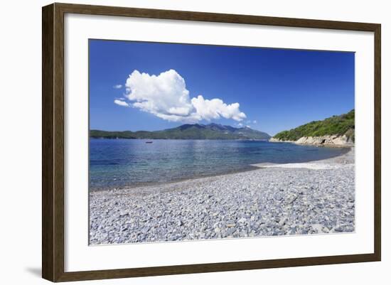 View from Capo Enfola Cape to Monte Capanne Mountains-Markus Lange-Framed Photographic Print