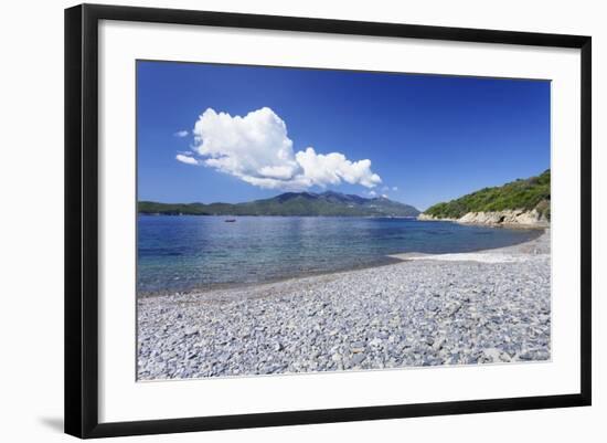 View from Capo Enfola Cape to Monte Capanne Mountains-Markus Lange-Framed Photographic Print