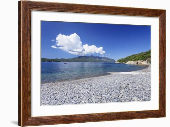 View from Capo Enfola Cape to Monte Capanne Mountains-Markus Lange-Framed Photographic Print