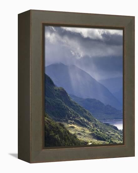 View from Carr Brae Towards Head of Loch Duich and Five Sisters of Kintail with Sunlight Bursting T-Lee Frost-Framed Premier Image Canvas