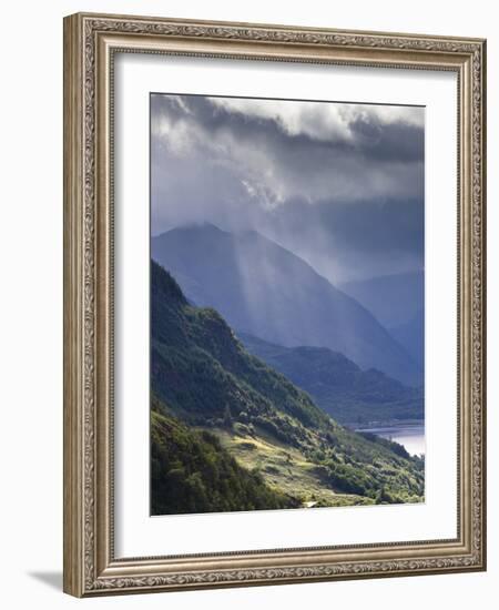 View from Carr Brae Towards Head of Loch Duich and Five Sisters of Kintail with Sunlight Bursting T-Lee Frost-Framed Photographic Print