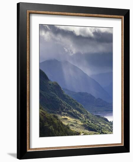 View from Carr Brae Towards Head of Loch Duich and Five Sisters of Kintail with Sunlight Bursting T-Lee Frost-Framed Photographic Print